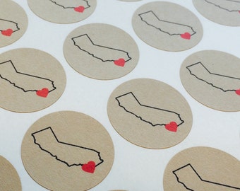 Sending Love from SAN DIEGO in Kraft or Glossy White