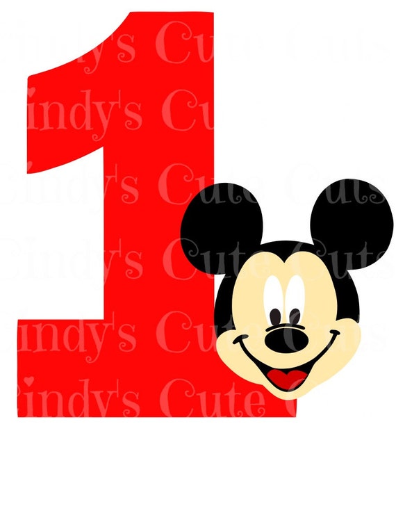 Download First Birthday Mr. Mouse 1 1st one Cuttable dxf eps png