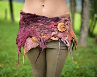 Felt Belt-Tree Costume-Tree Belt-Druid Costume-Woodland Theme-Pixie Belt-Fantasy Costume-Festival Wear-Burning Man-Performance Costume OOAK