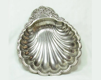 Vintage Serving Shell Tray - Metal - 36 cm