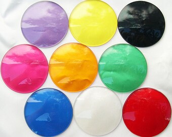 STEAMPUNK GOGGLES - Replacement Pair of Interchangeable 50mm UV-400 Polycarbonate Lenses-9 Colors Available
