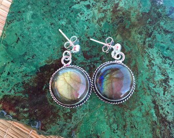 Labradorite earrings