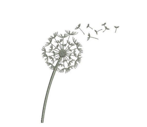 Dandelion Flower Embroidery Design Embroidery Design Fill