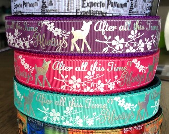 Please Read* Handcrafted 1" After All This Time, Spells, Books Harry Potter Dog Collars