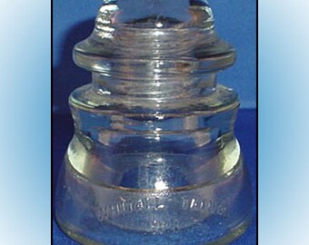 Vintage Glass Insulator Whitall Tatum
