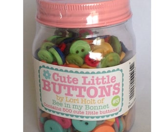 Cute Little Buttons Jar #3 500 buttons by Lori Holt for Riley Blake Designs