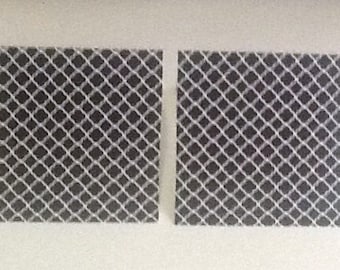 9 Black Quatrefoil Mini Note Cards