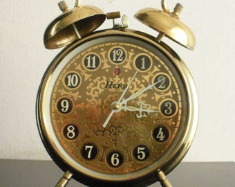 Vintage Hero China alarm clock mechanical twin bell
