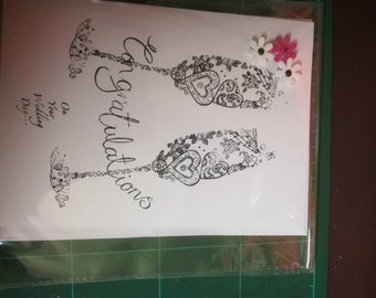 Wedding card for the happy couple