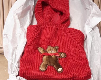 Handmade hooded baby sweater