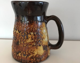 Lava Glaze Pitcher, drip glaze, pottery pitcher, pitcher, drink pitcher, pottery pitcher, vase, lava glaze vase, table accent