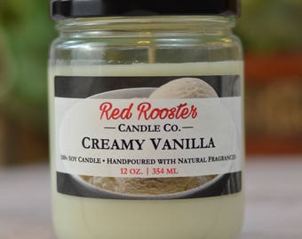 Creamy Vanilla 100% Soy Candle