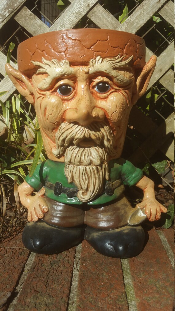 Vintage Garden Gnome Planter Vintage Garden Gnome Garden