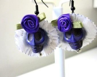Sugar Skull Earrings Day of The Dead Jewelry