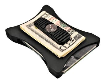 Black on Black, Front pocket wallet, Thin Wallet, The best wallet, best wallet for men, Money clip, Military Grade Wallet by BenchBuilt