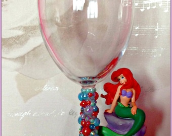 Disney Little Mermaid Wine Glass