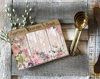 Recipe Card Dividers 3x5, 4x6, Country, Rustic, Wood