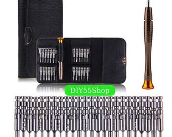 High Quality 25pcs set Precision Screwdriver Wallet Repair Tools Electronics PC Laptop cell phone glass