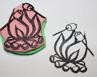 Campfire and Marshmallows Stamp