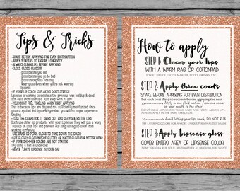 instant download lipsense senegence printables gold black pink