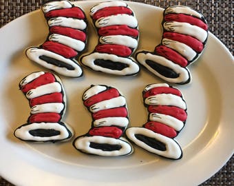 Dr. Seuss Cat in the Hat Cookies