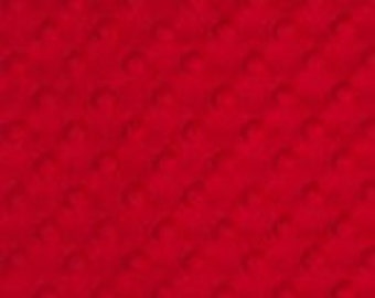 Red Cuddle Dimple Dot Minky by Shannon Fabrics - 1 yard