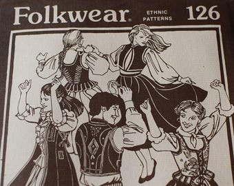 Folkwear Greek and Polish Vests Pattern 126 Uncut