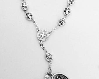 St Benedict car rosary,godparents gift,protection on The Highway,auto rosary,pocket rosary,catholic gift,car rosary