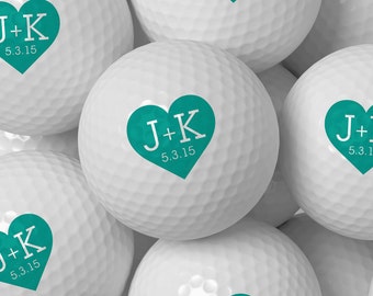 Custom Golf Ball Wedding Favor, Personalized Golf Balls Bulk Pricing 50 100 200 250 300 - Design 55
