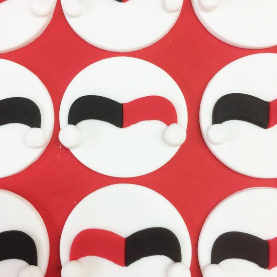 12 Harley Quinn fondant cupcake toppers Harley Quinn party