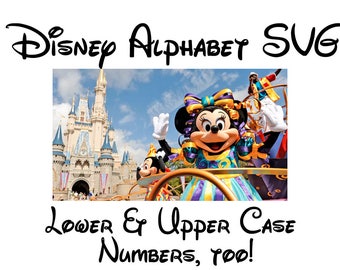 Disney Font SVG | Walt Disney Font SVG | Disney World Font SVG | Disney Alphabet svg | Disney svg | Disney cut file | Silhouette Cricut