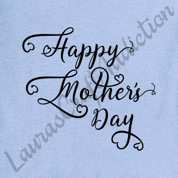 Download 6 Happy Mothers Day Cursive svg dxf pdf cut files