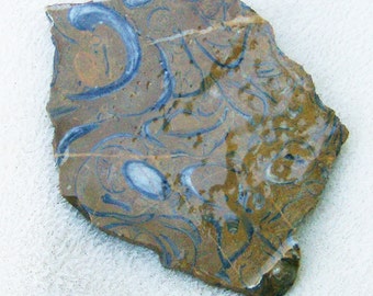 Fossil Stone Slab - Tan with Seashell Fossils, Handmade Stone Slice by JewelryArtistry - SL430
