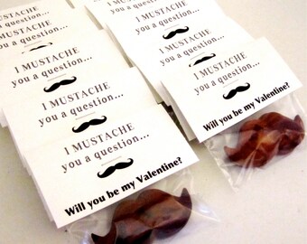 Kid's Valentine MUSTACHE Crayon Favors Class Pack - Recycled Rainbow Crayons - MINI Mustache Recycled Rainbow Crayon Valentines Day Favors