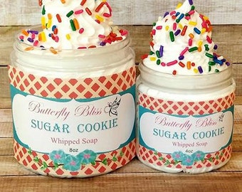 Sugar Cookie Whipped Soap | Sugar Whipped Soap | Whipped Soap | Shave soap | Sugar Scrub | Bath and Body | Exfoliating soap | Soap
