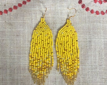 Sunshine Ombre Beaded Earrings