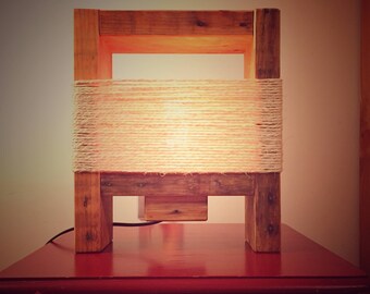 retro wooden palette mood lamp