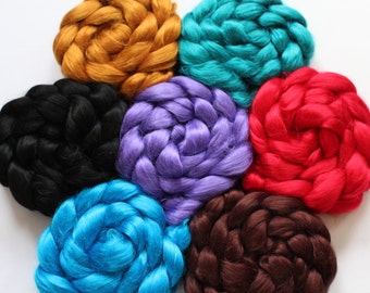 2 oz of Viscose Bamboo in one of ten colors - Pictures reflects all 10 colors - view first 2 pictures for all colors
