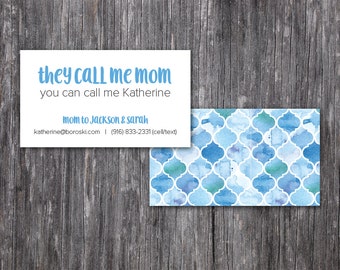 They Call Me Mom Calling Card
