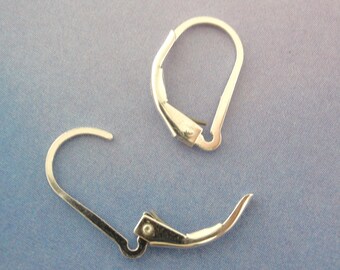 1 Pair Sterling Silver Leverback Ear Wires - Interchangeable