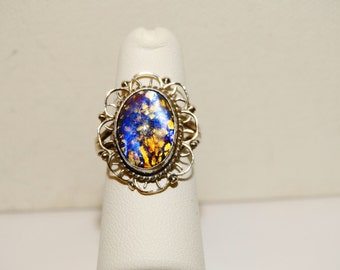Vintage Sterling marked Purple Ring.