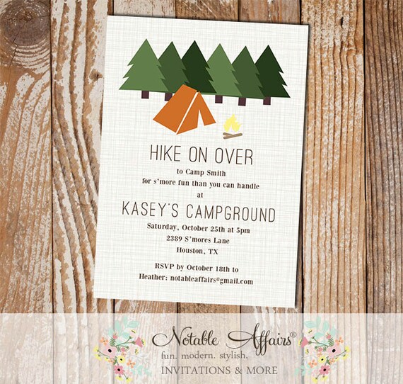Items Similar To Rustic Hiking Camping Campfire Bonfire Birthday