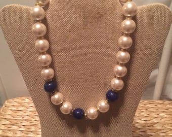 Napier Vintage Faux Pearl Necklace - Large Bead