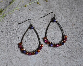 Czech Glass Earrings, Bohemain Earrings