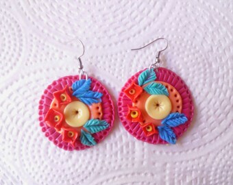 Flower hippie style Handmade Earrings