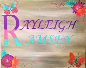 Canvas Name Sign
