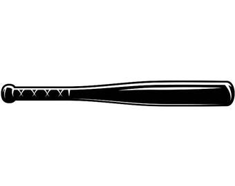 Baseball Bat #5 Wood Aluminum Stick Ball Sports League Equipment Team Game Field Logo .SVG .EPS .PNG Clipart Vector Cricut Cut Cutting File