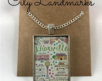 Knoxville Resin Art necklace FREE SHIPPING