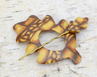 Scarf Pin - Shawl Pin - Sweater Brooch - Leaf