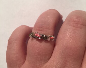 Orange wire wrapped ring